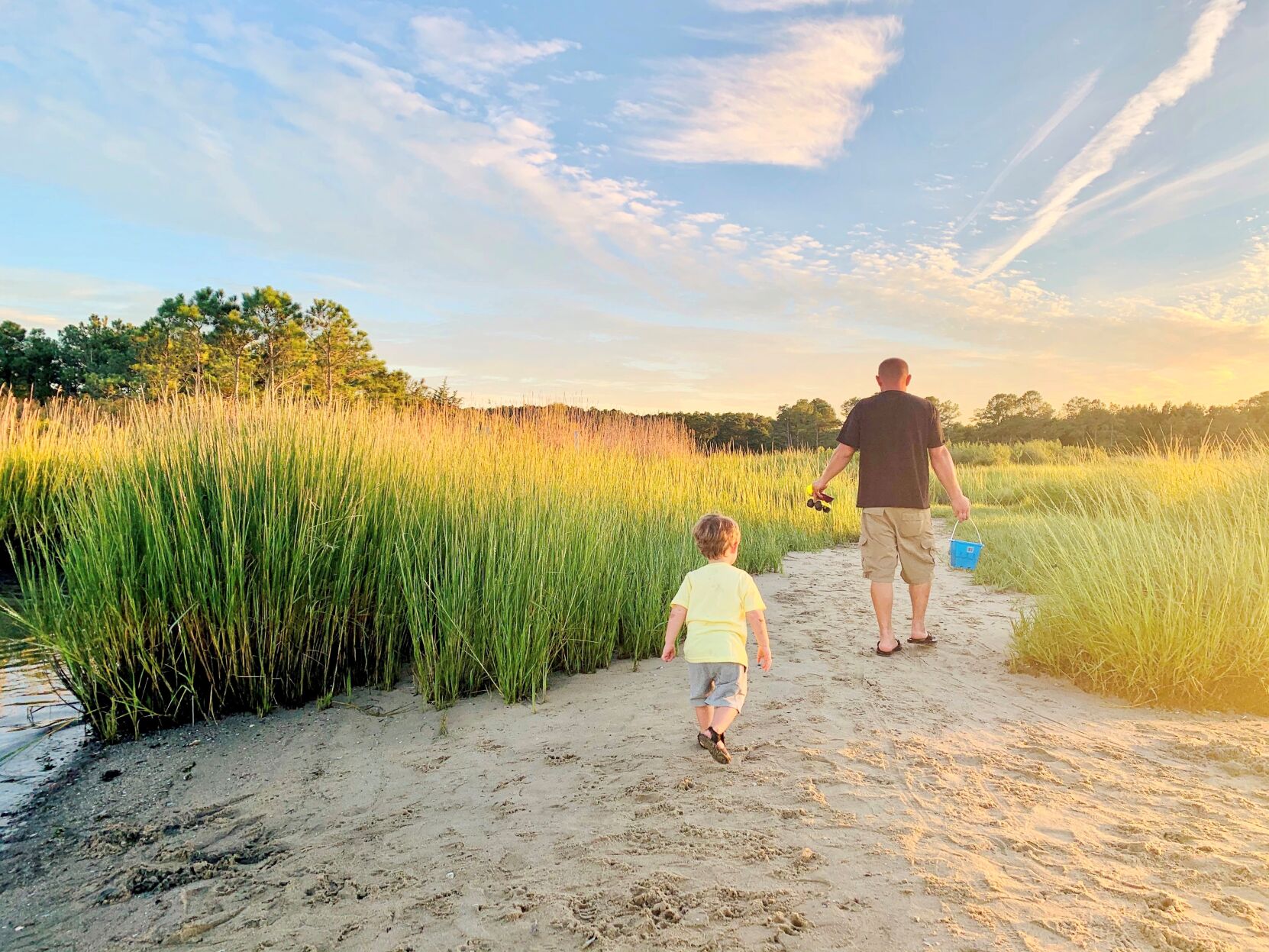 Father and son at holts landing